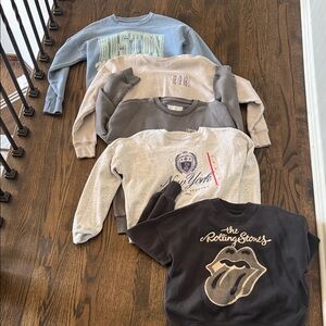 Abercrombie Kids Graphic Sweatshirt Collection - Blue, Gray, Black